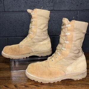 US Military Desert Combat Boots Vibram Sole Tan Roughout Men’s 11.5